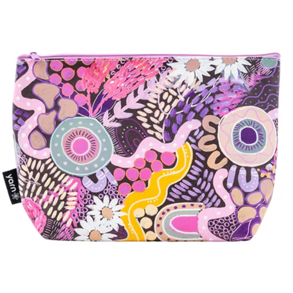 MAKEUP BAG, COSMETIC PURSE - ABORIGINAL ART - LEGACY - UTILITY CASE, PENCIL CASE - AUSTRALIA, INDIGENOUS, SOUVENIR, GIFT