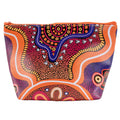 MAKEUP BAG, COSMETIC PURSE - ABORIGINAL ART - MIYAGAN - UTILITY CASE, PENCIL CASE - AUSTRALIA, INDIGENOUS, SOUVENIR, GIFT