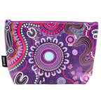 MAKEUP BAG, COSMETIC PURSE - ABORIGINAL ART - MURU TO OUR BIRIWAL - UTILITY CASE, PENCIL CASE - AUSTRALIA, INDIGENOUS, SOUVENIR, GIFT