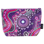 MAKEUP BAG, COSMETIC PURSE - ABORIGINAL ART - MURU TO OUR BIRIWAL - UTILITY CASE, PENCIL CASE - AUSTRALIA, INDIGENOUS, SOUVENIR, GIFT