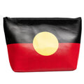 MAKEUP BAG, COSMETIC PURSE - ABORIGINAL ART - ABORIGINAL FLAG, RAISE THE FLAG - UTILITY CASE, PENCIL CASE - AUSTRALIA, INDIGENOUS, SOUVENIR, GIFT