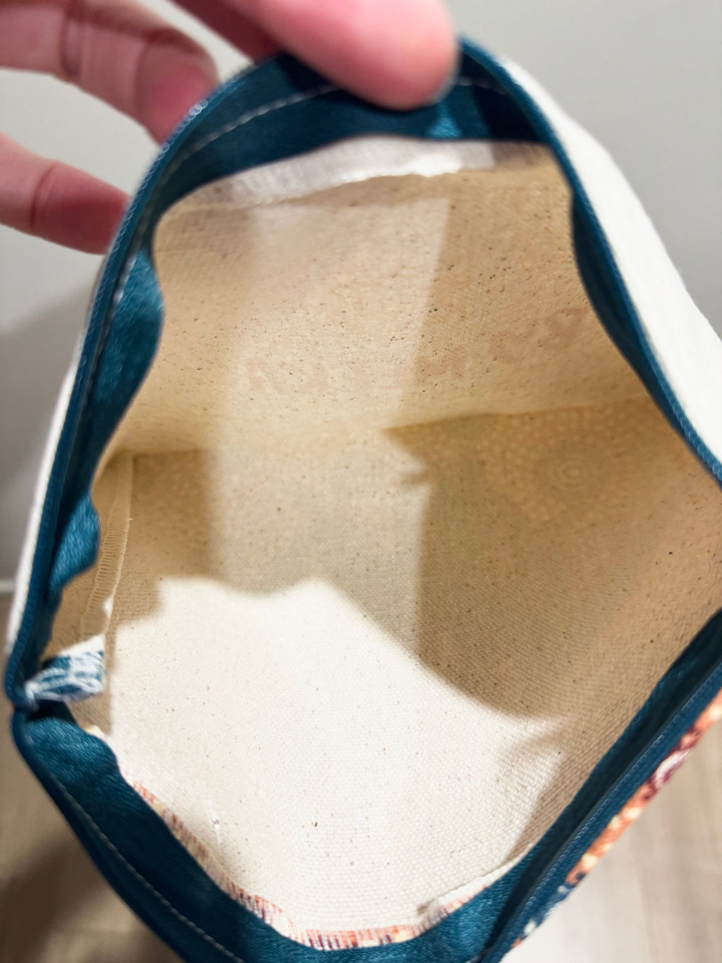 LADIES COSMETIC BAG, MAKEUP BAG, PURSE - ABORIGINAL ART - COTTON - CONNECTING WITH LAND - AUSTRALIA, INDIGENOUS, SOUVENIR, GIFT