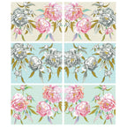 6 PLACEMATS + 6 COASTERS - CINNAMON, CORK - VERONA FLOWERS, AUSTRALIA - SOUVENIR, GIFT