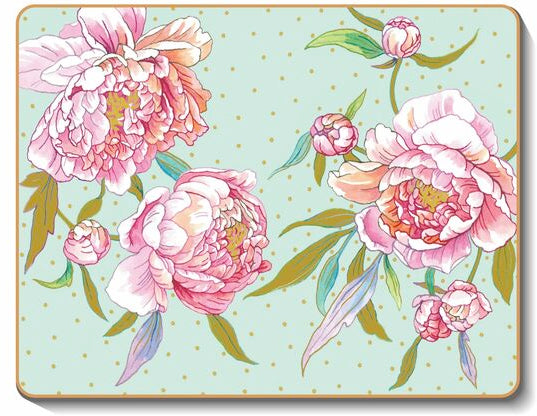 6 PLACEMATS + 6 COASTERS - CINNAMON, CORK - VERONA FLOWERS, AUSTRALIA - SOUVENIR, GIFT