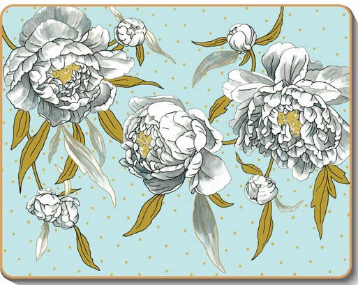 6 PLACEMATS + 6 COASTERS - CINNAMON, CORK - VERONA FLOWERS, AUSTRALIA - SOUVENIR, GIFT