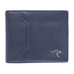 MENS WALLET - ABORIGINAL  ART - LEATHER - BLUE - KANGAROO - AUSTRALIA, INDIGENOUS, SOUVENIR, GIFT