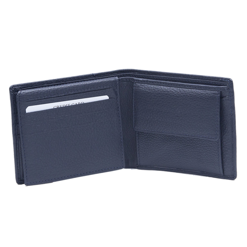 MENS WALLET - ABORIGINAL  ART - LEATHER - BLUE - KANGAROO - AUSTRALIA, INDIGENOUS, SOUVENIR, GIFT