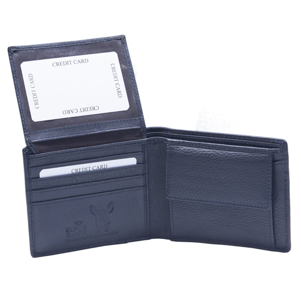 MENS WALLET - ABORIGINAL  ART - LEATHER - BLUE - KANGAROO - AUSTRALIA, INDIGENOUS, SOUVENIR, GIFT