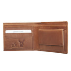 MENS WALLET - ABORIGINAL  ART - LEATHER - TAN - KANGAROO - AUSTRALIA, INDIGENOUS, SOUVENIR, GIFT