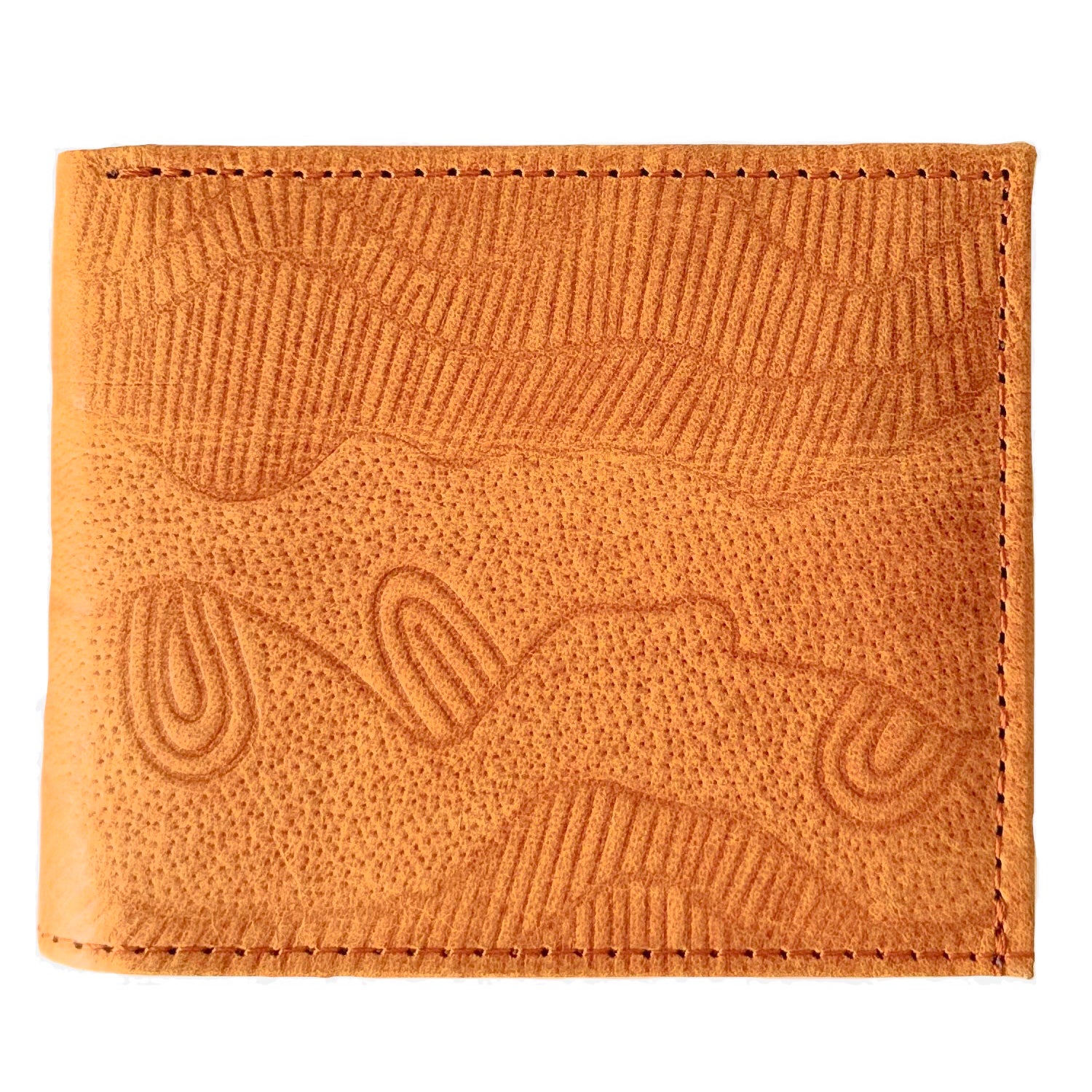 MENS WALLET - ABORIGINAL  ART - LEATHER - TAN - DAMIEN & YILPI MARKS - AUSTRALIA, INDIGENOUS, SOUVENIR, GIFT