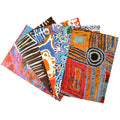 5 x WRAPPING PAPER, GIFT WRAP - MADE IN AUSTRALIA - ABORIGINAL ART - AUSTRALIA, INDIGENOUS, SOUVENIR, CHRISTMAS