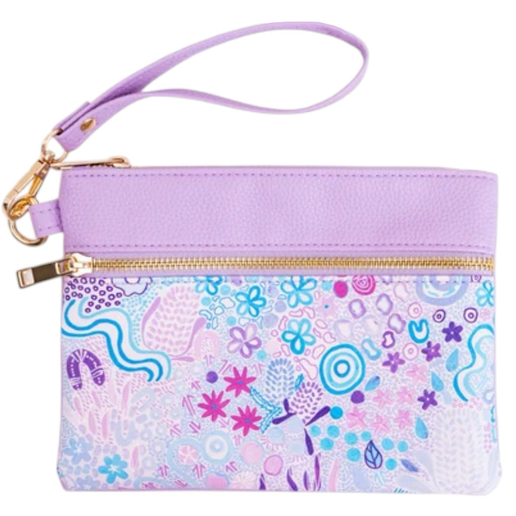Zip Panel Purse Wallet - Aboriginal, Australia - Mother Nature