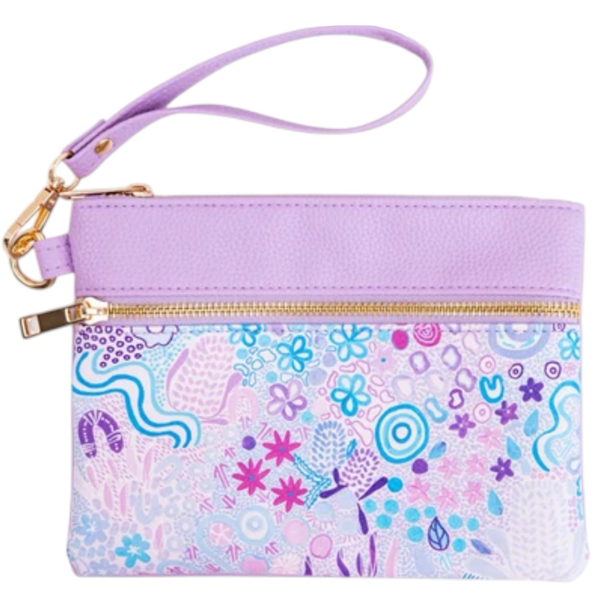 Zip Panel Purse Wallet - Aboriginal, Australia - Mother Nature